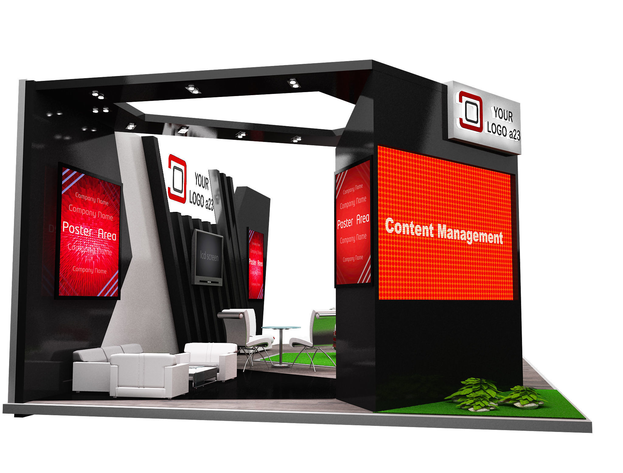 Booth Exhibition Stand a579d 3D model_8