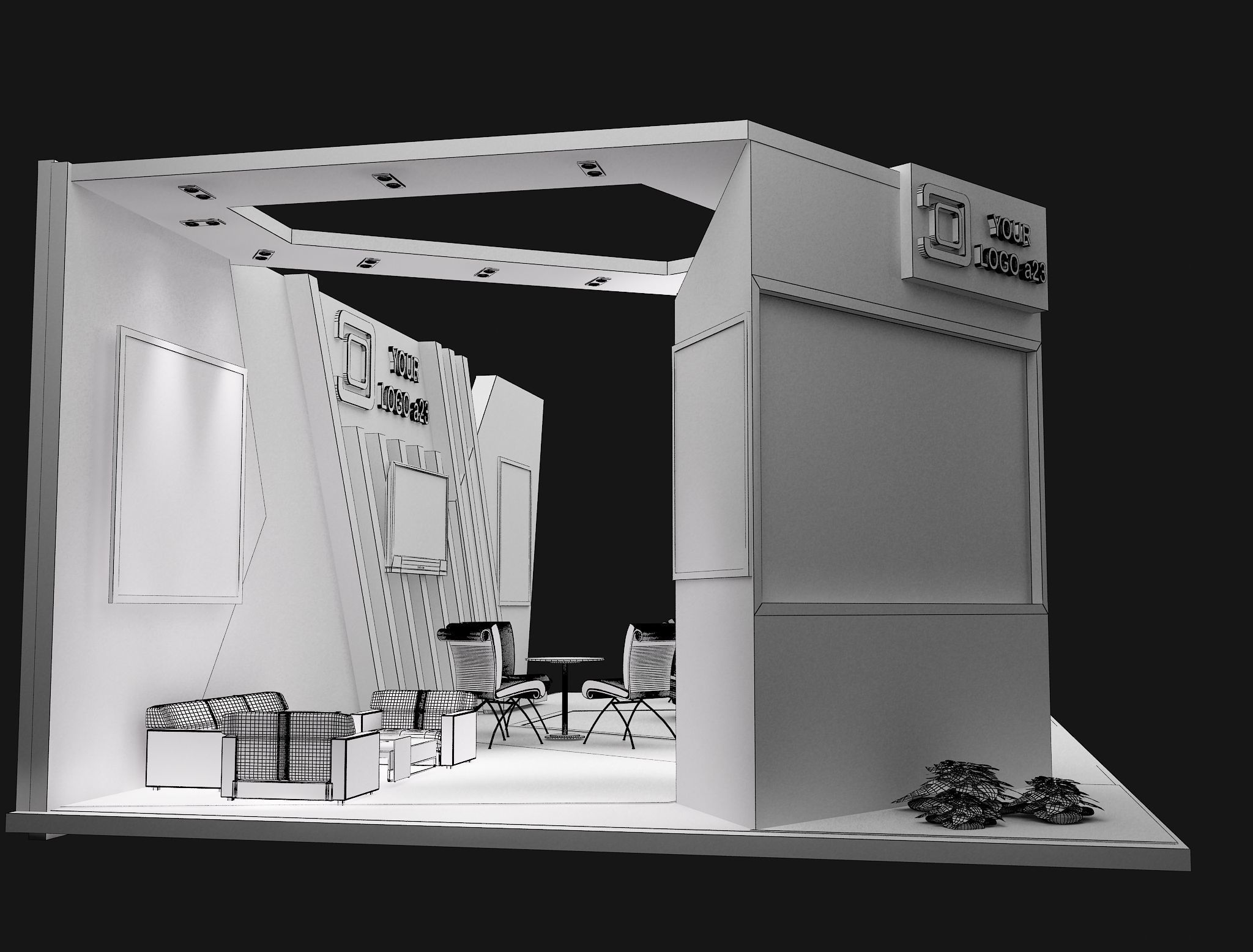 Booth Exhibition Stand a579d 3D model_9