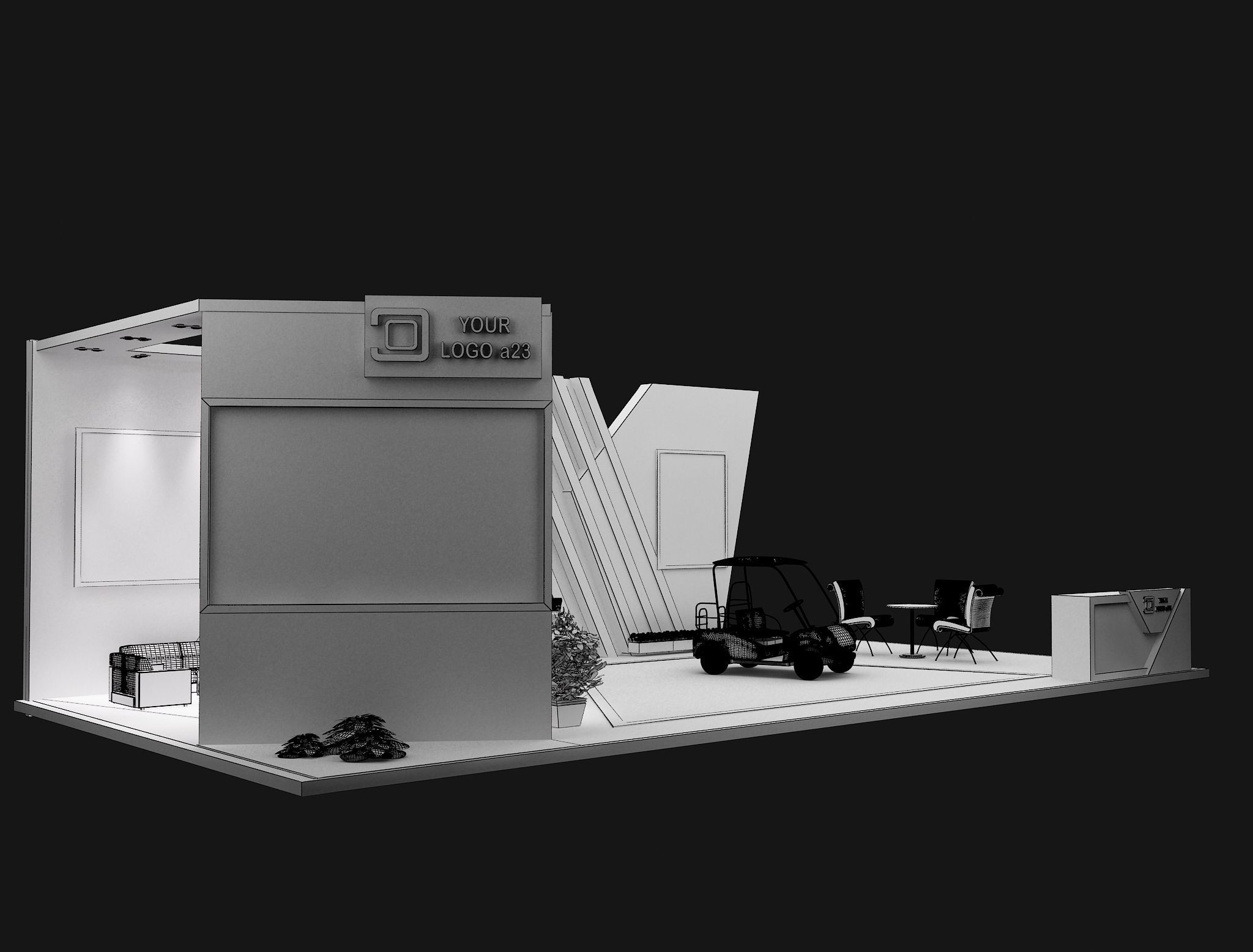 Booth Exhibition Stand a579d 3D model_5