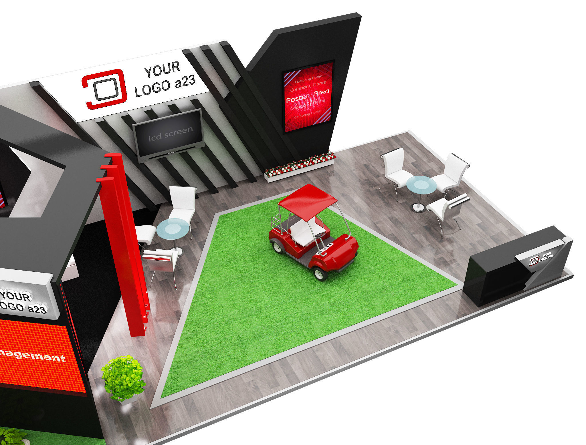 Booth Exhibition Stand a579d 3D model_10