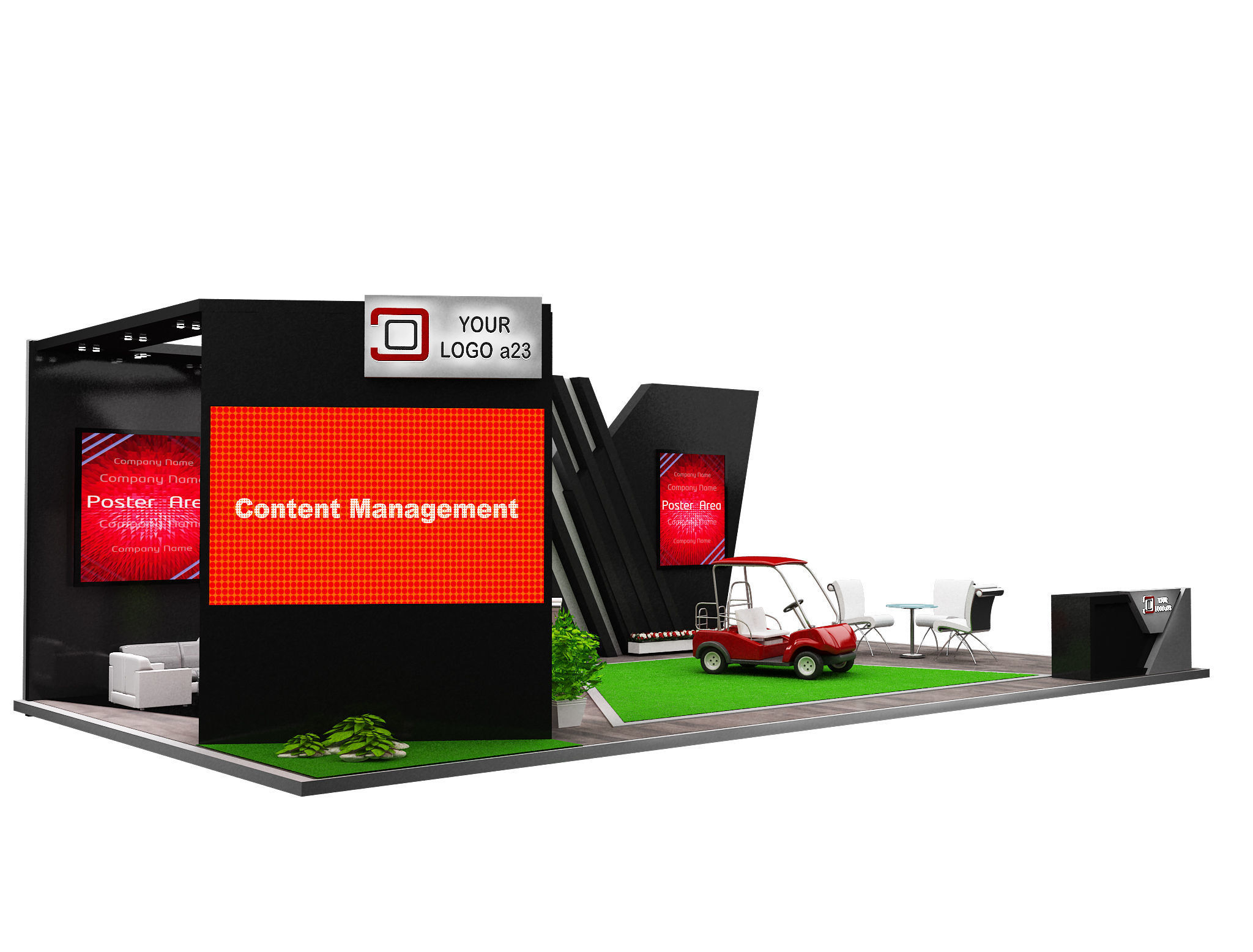 Booth Exhibition Stand a579d 3D model_4
