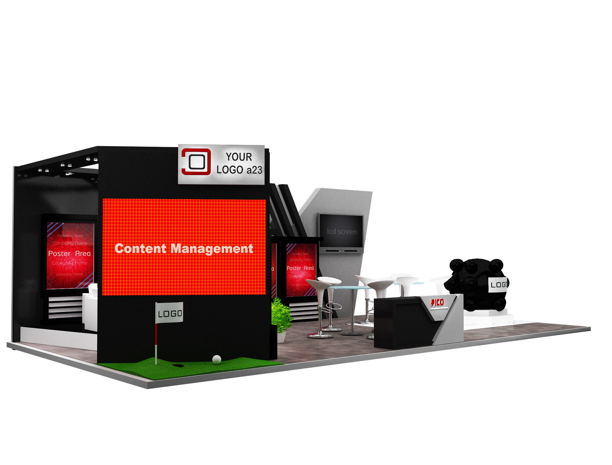 Booth Exhibition Stand a579e 3D model_10