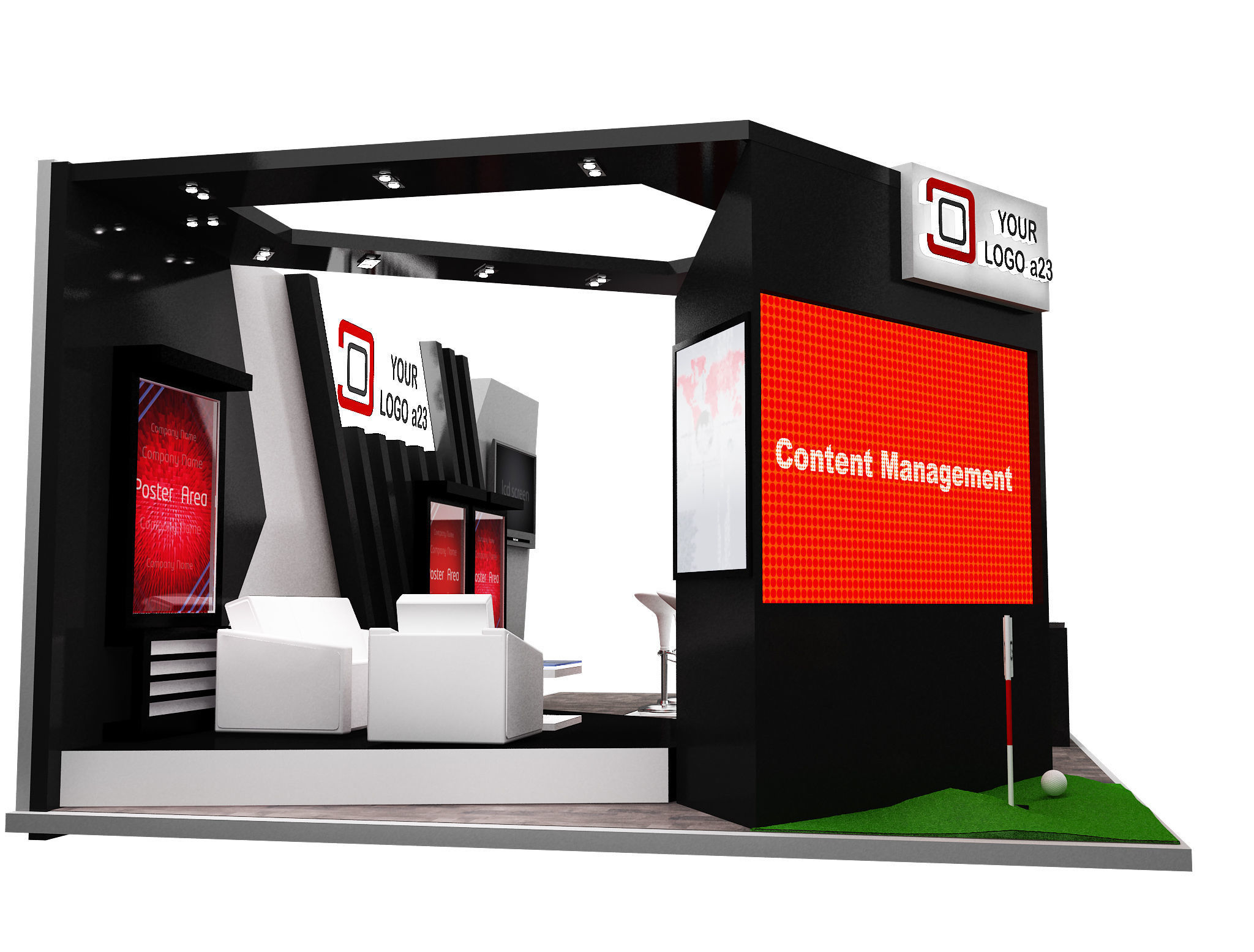 Booth Exhibition Stand a579e 3D model_6