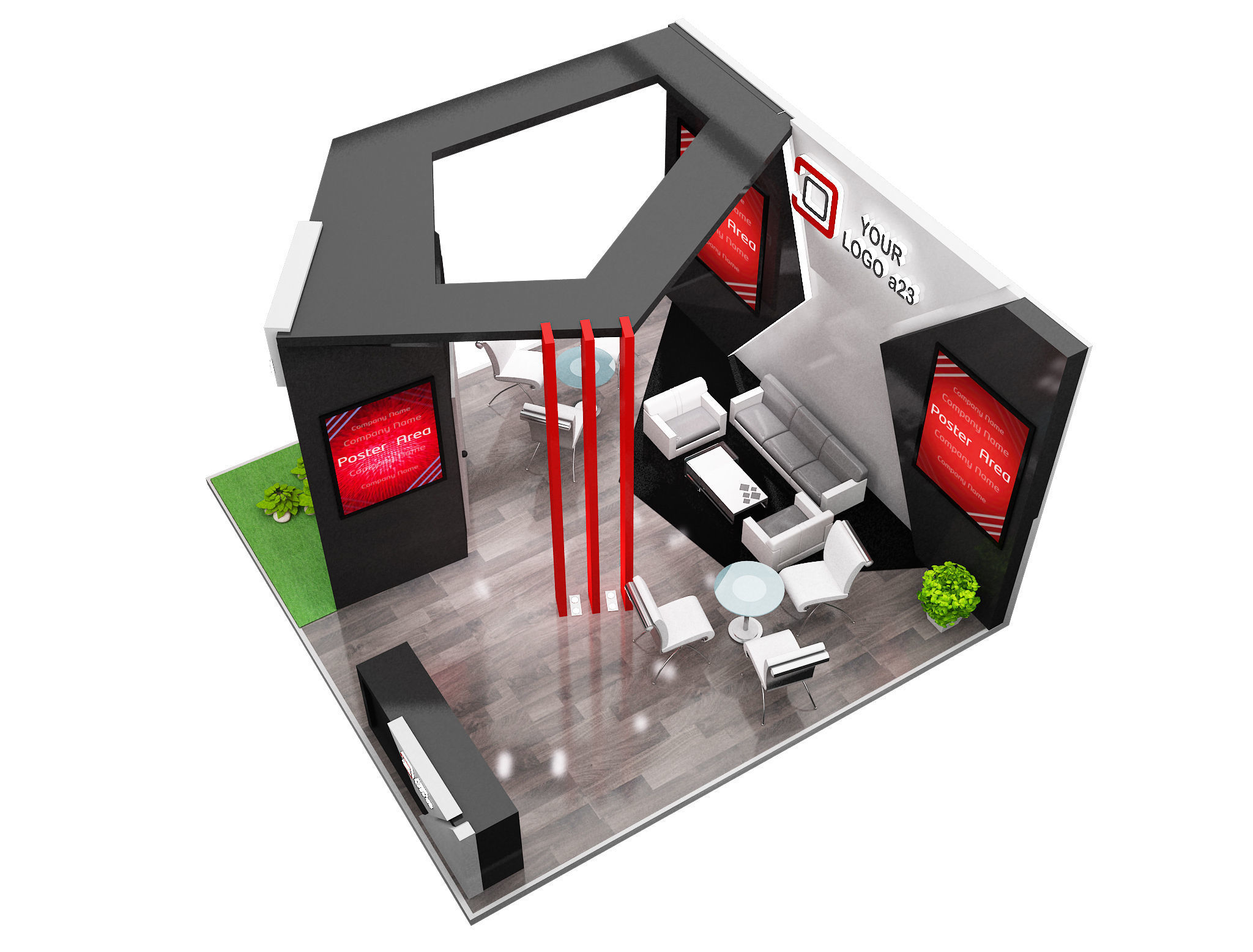 Booth Exhibition Stand a579g 3D model_2