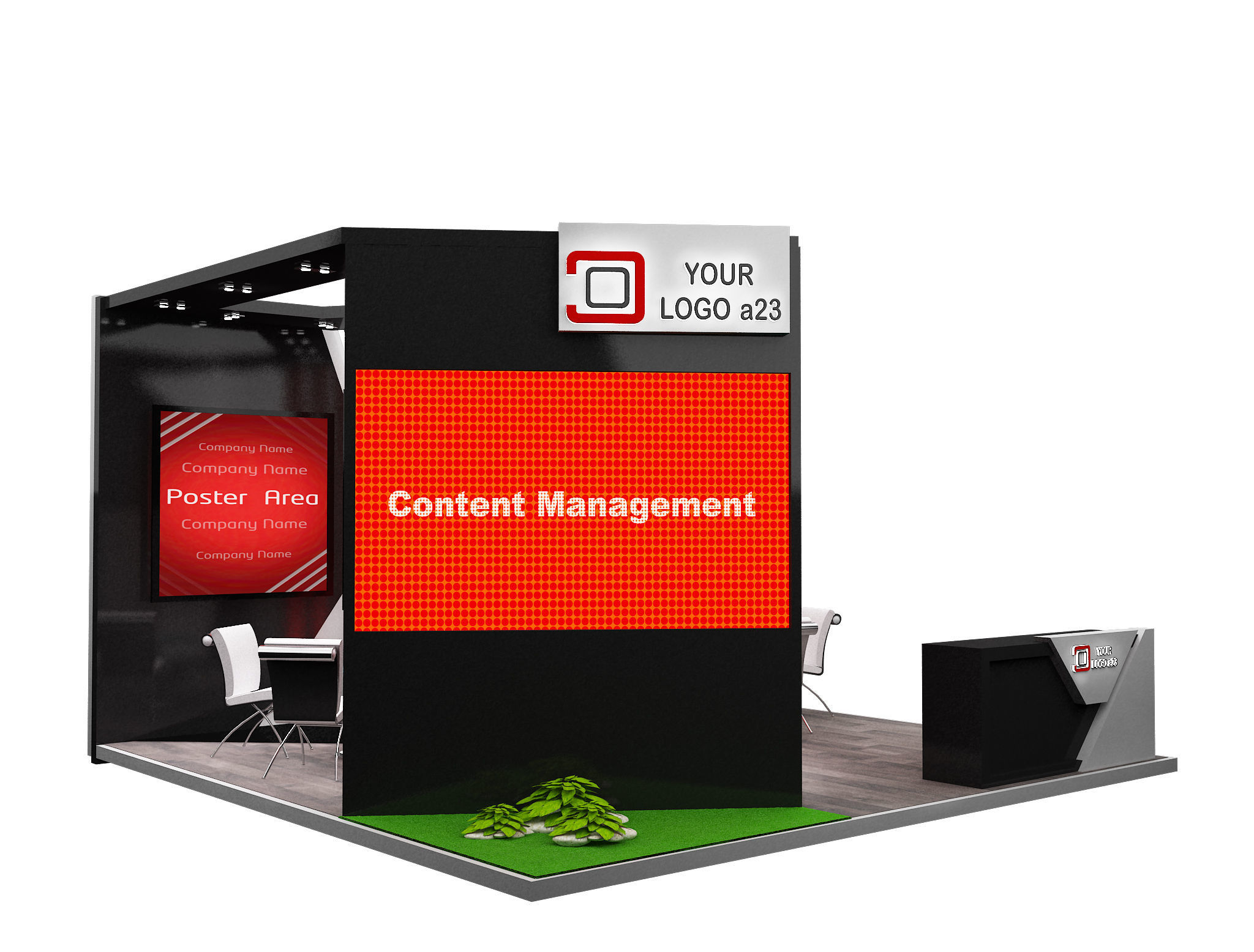 Booth Exhibition Stand a579g 3D model_4