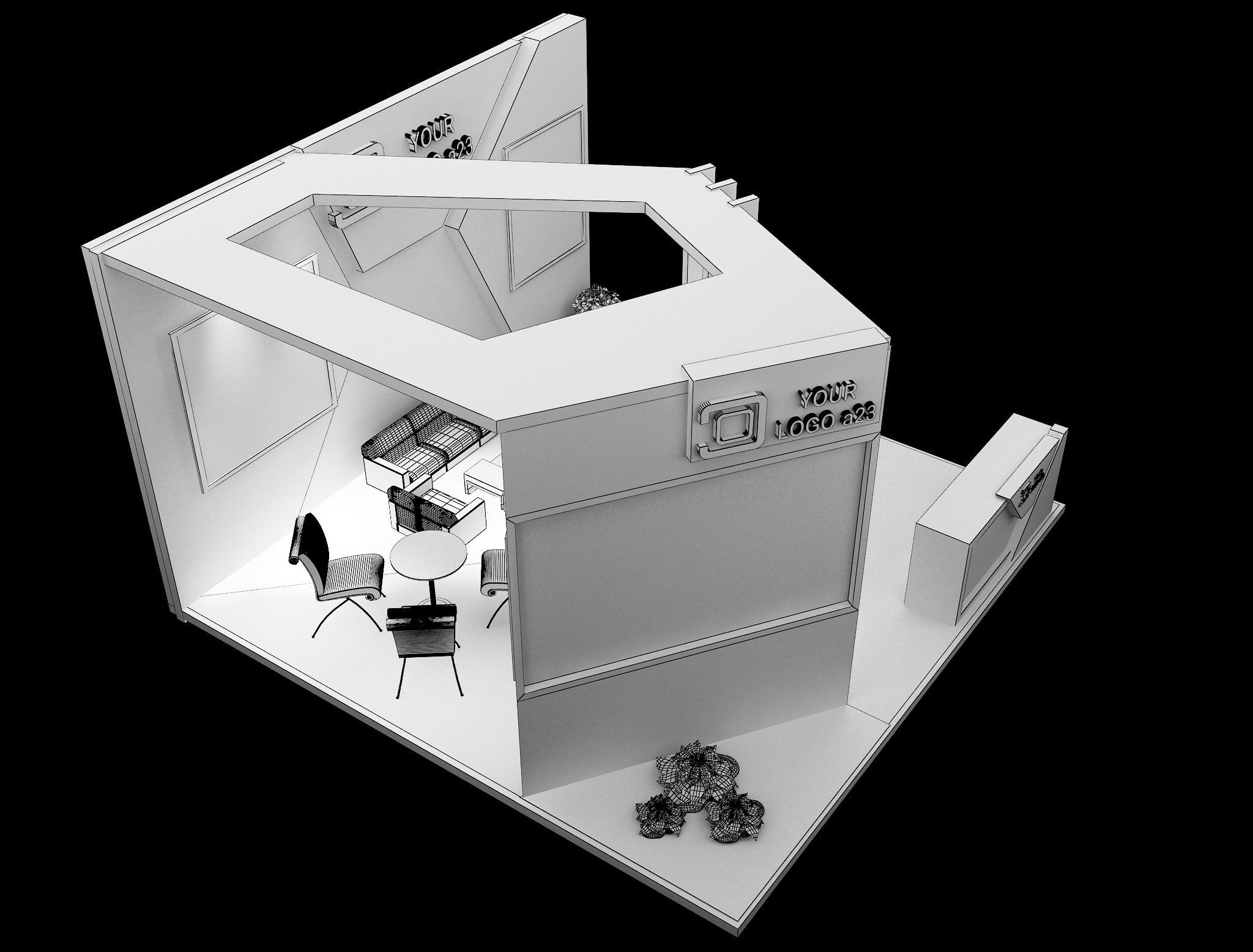 Booth Exhibition Stand a579g 3D model_11