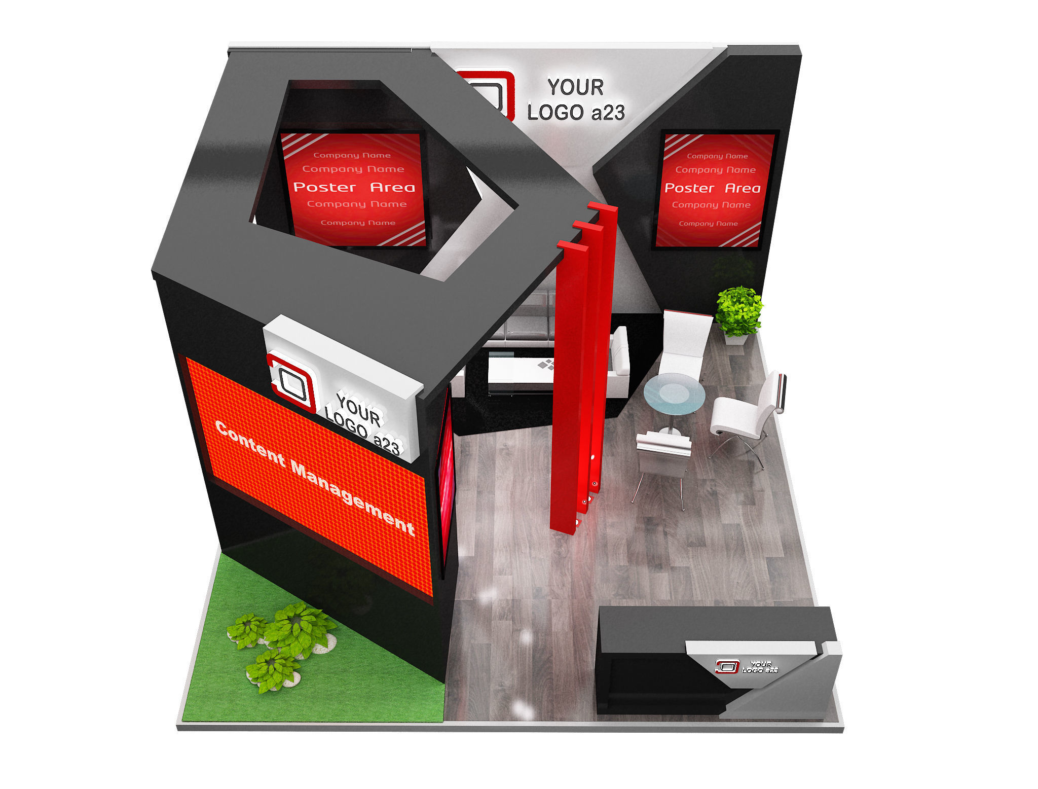 Booth Exhibition Stand a579g 3D model_6