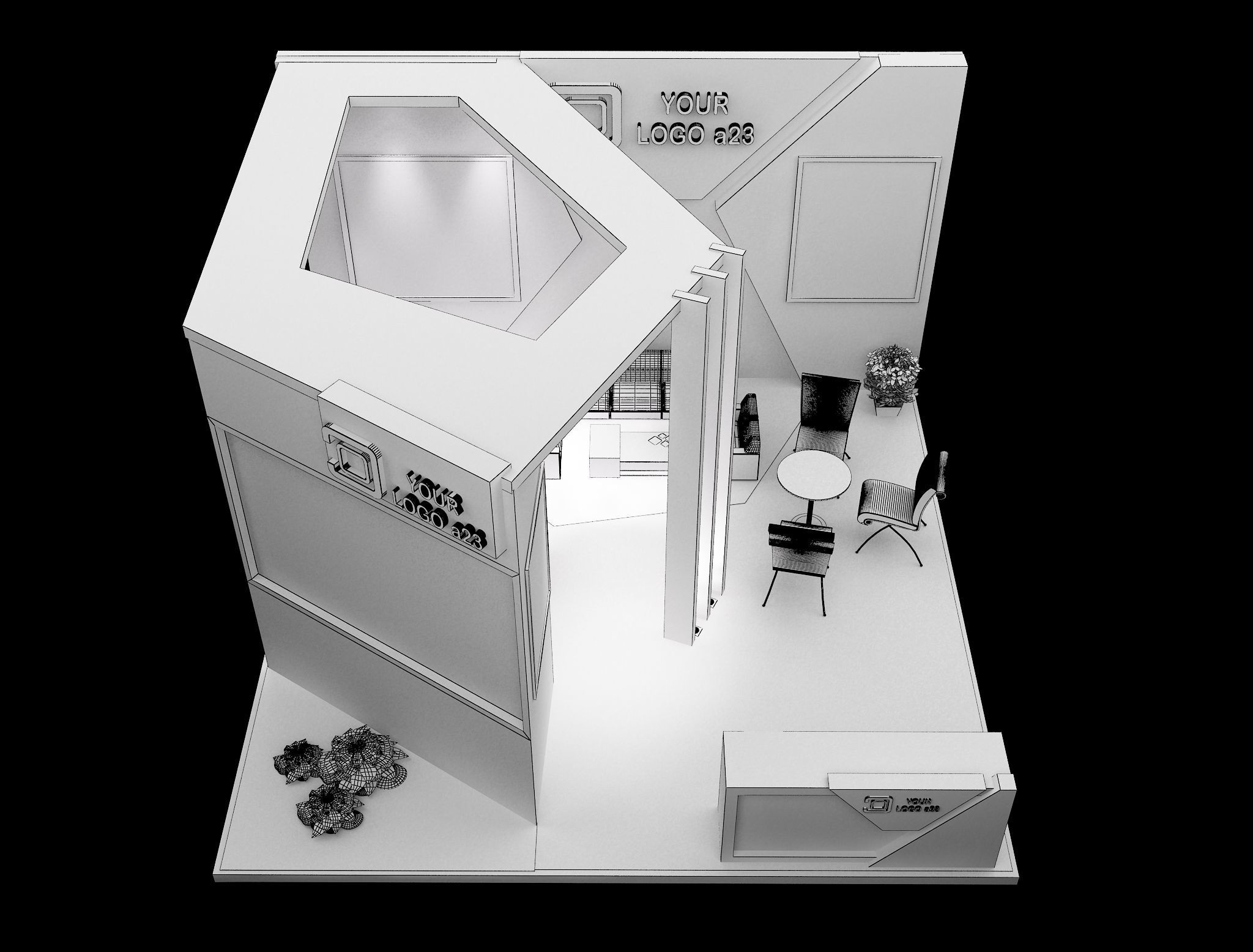 Booth Exhibition Stand a579g 3D model_7