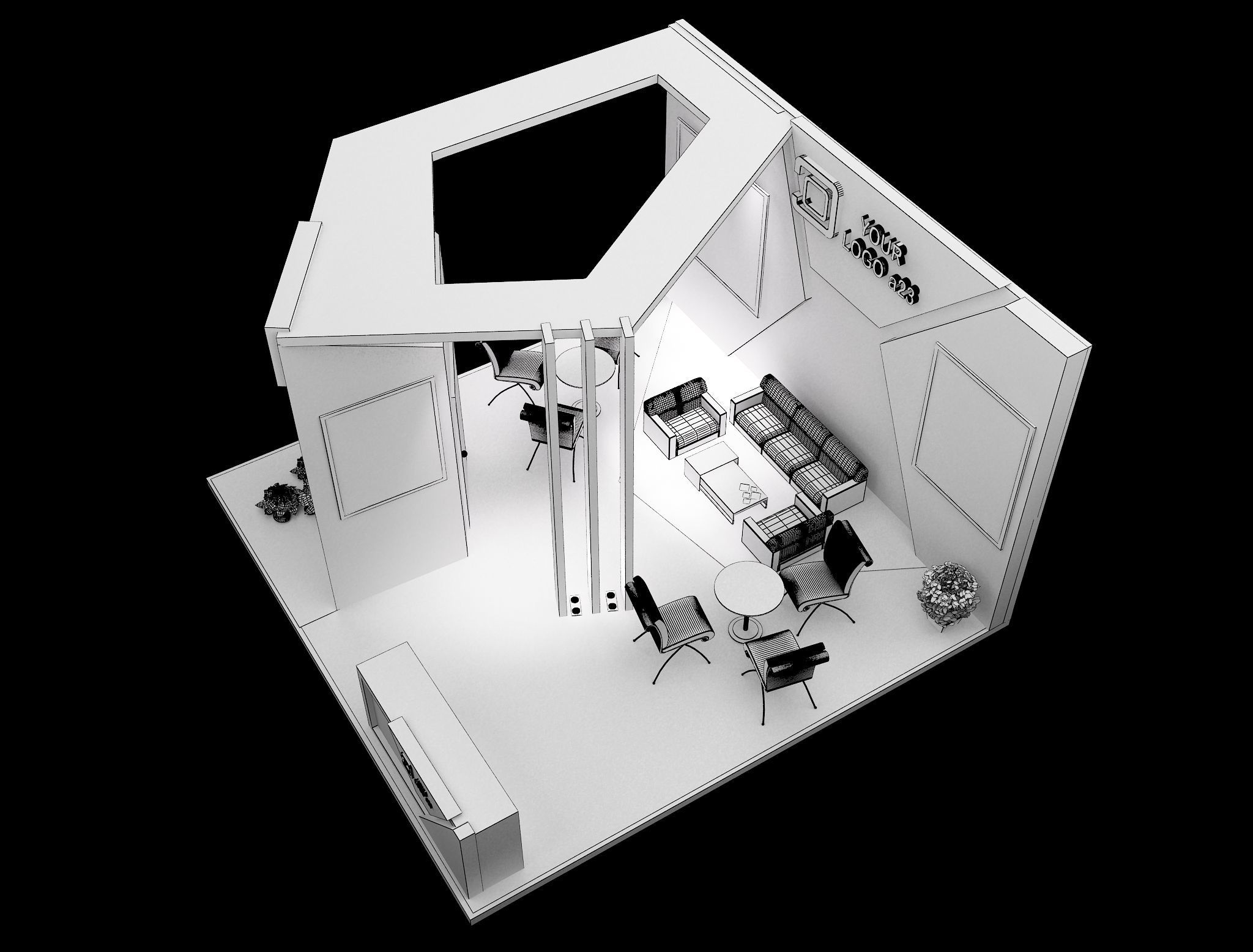 Booth Exhibition Stand a579g 3D model_3