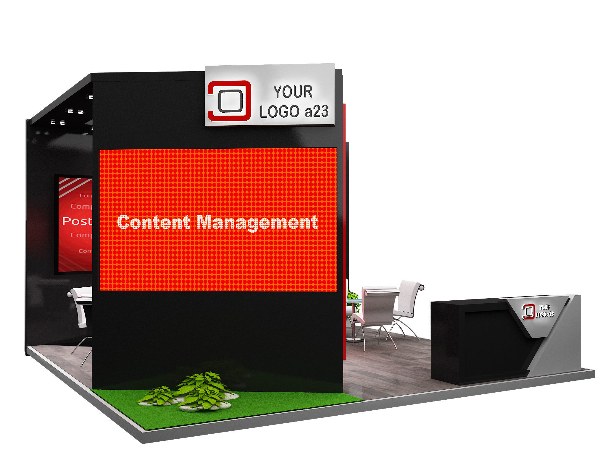 Booth Exhibition Stand a579g 3D model_12