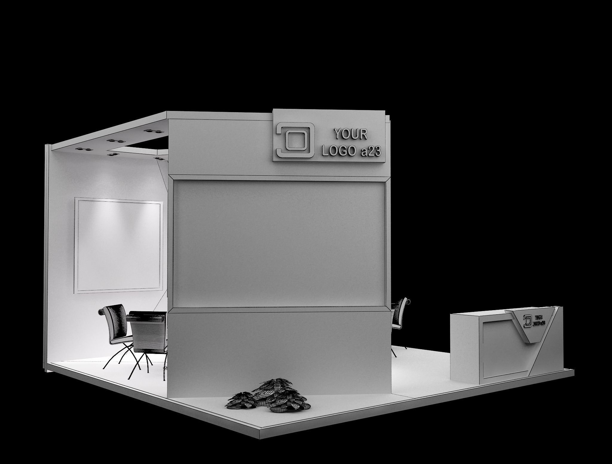 Booth Exhibition Stand a579g 3D model_5