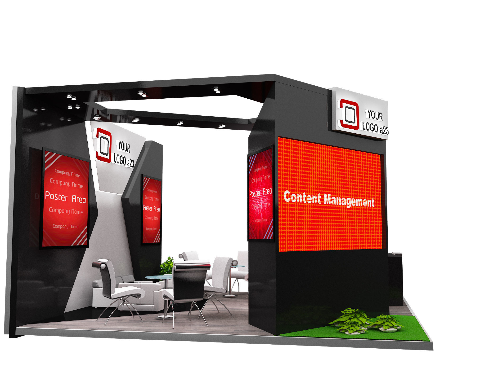 Booth Exhibition Stand a579g 3D model_8