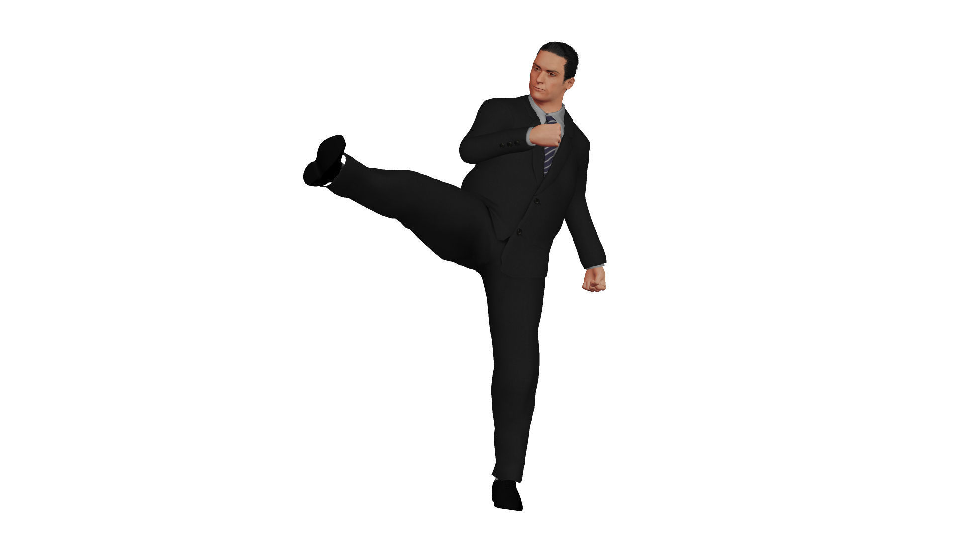 Male politician Low-poly 3D model_8