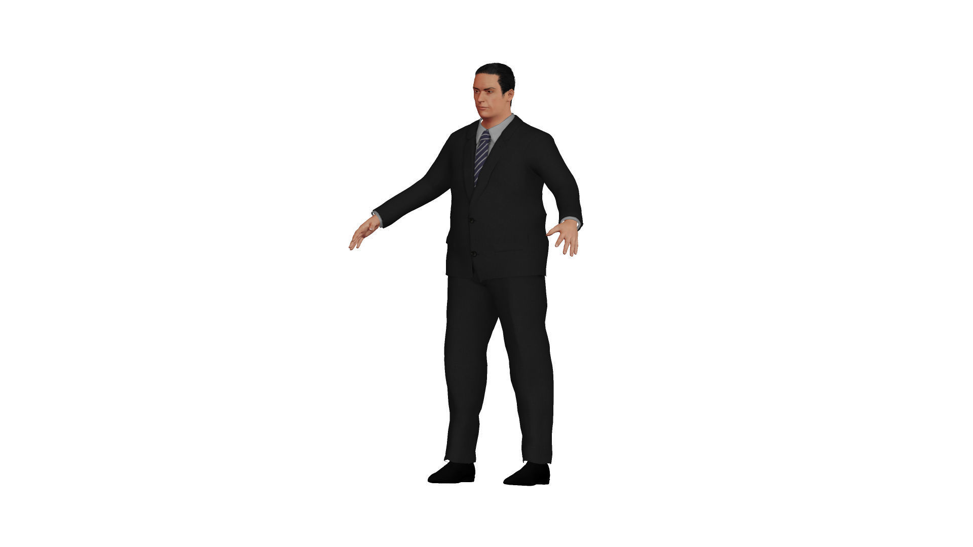Male politician Low-poly 3D model_9