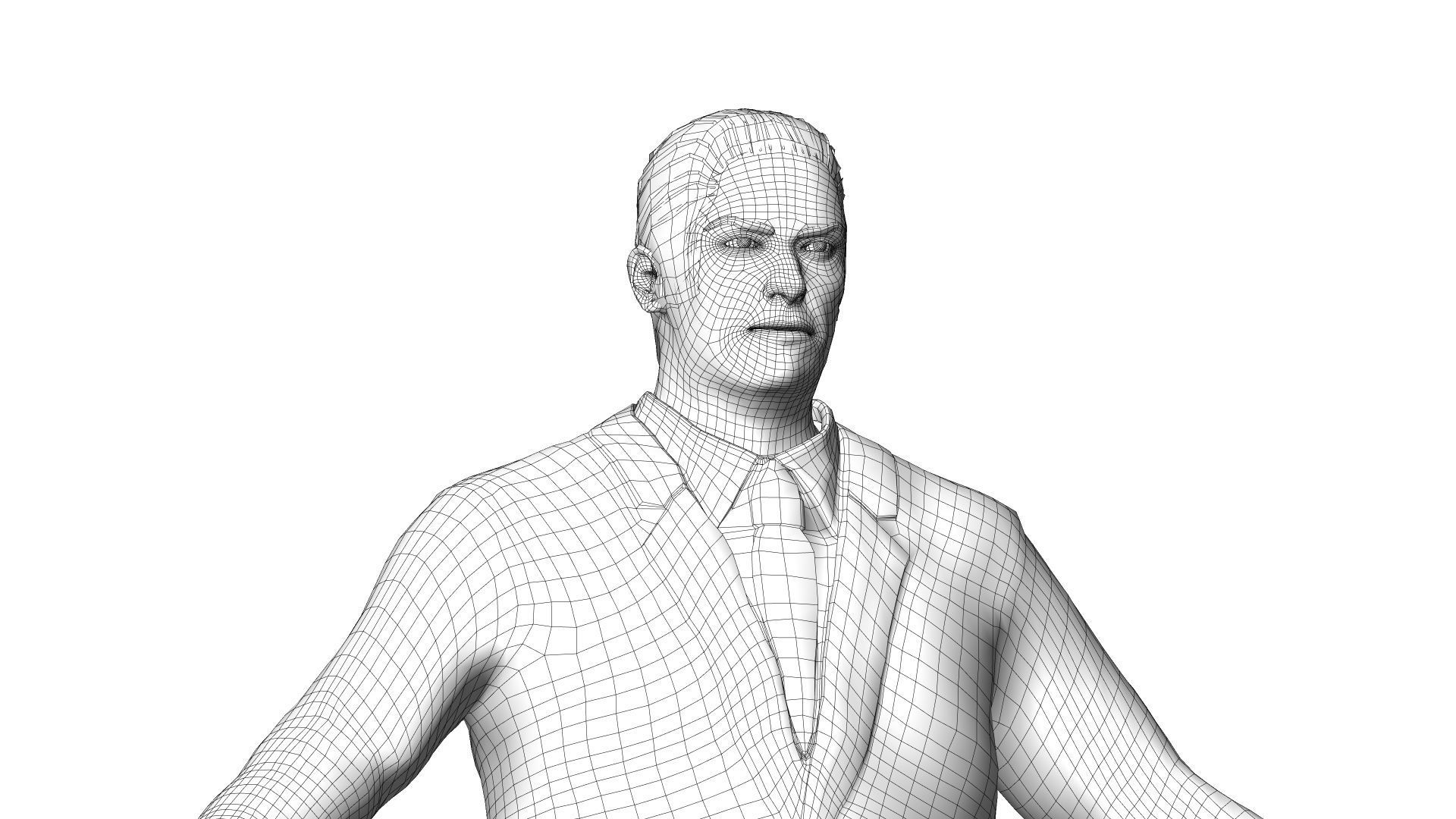 Male politician Low-poly 3D model_10