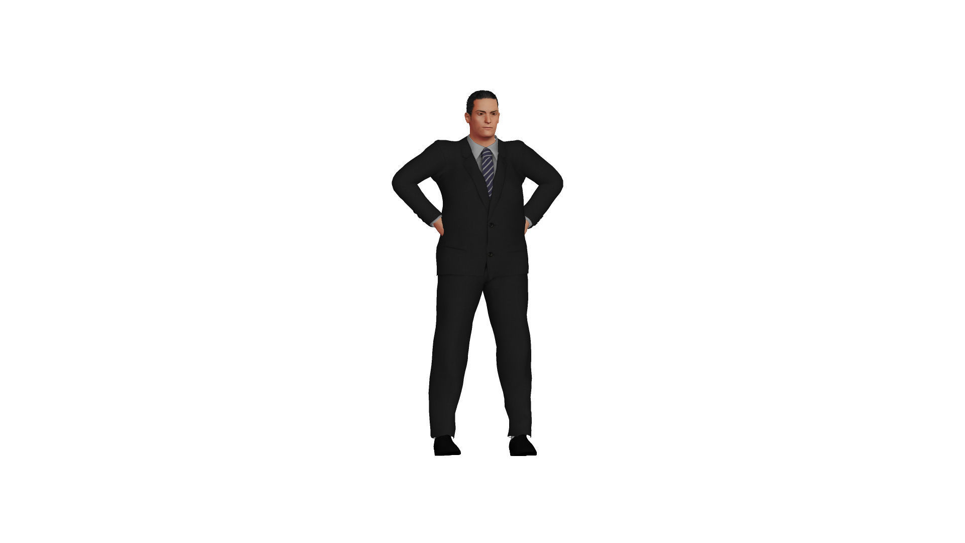 Male politician Low-poly 3D model_2