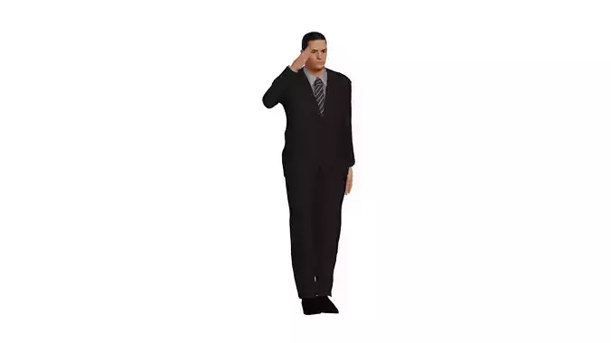 Male politician Low-poly 3D model