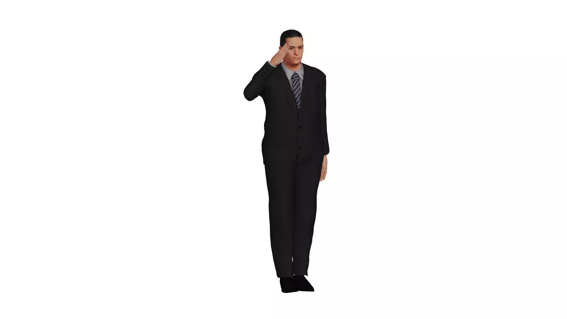 Male politician Low-poly 3D model_0