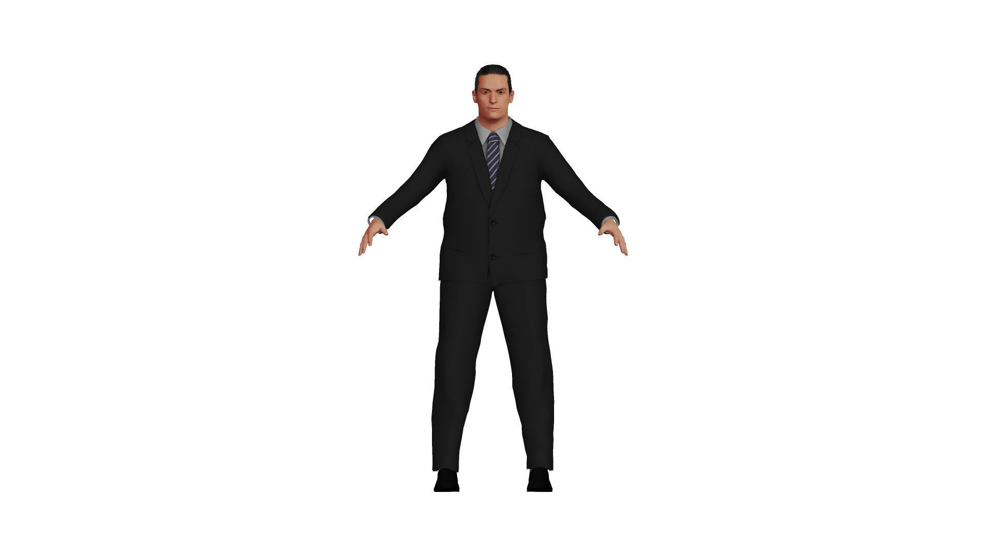 Male politician Low-poly 3D model_4
