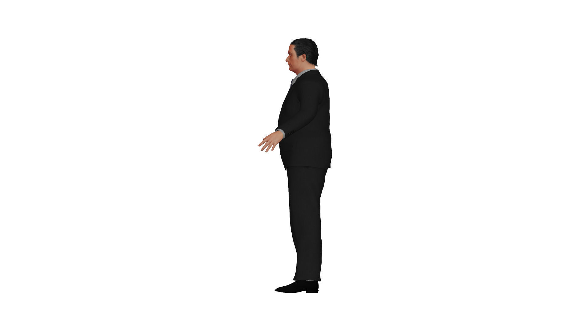 Male politician Low-poly 3D model_7