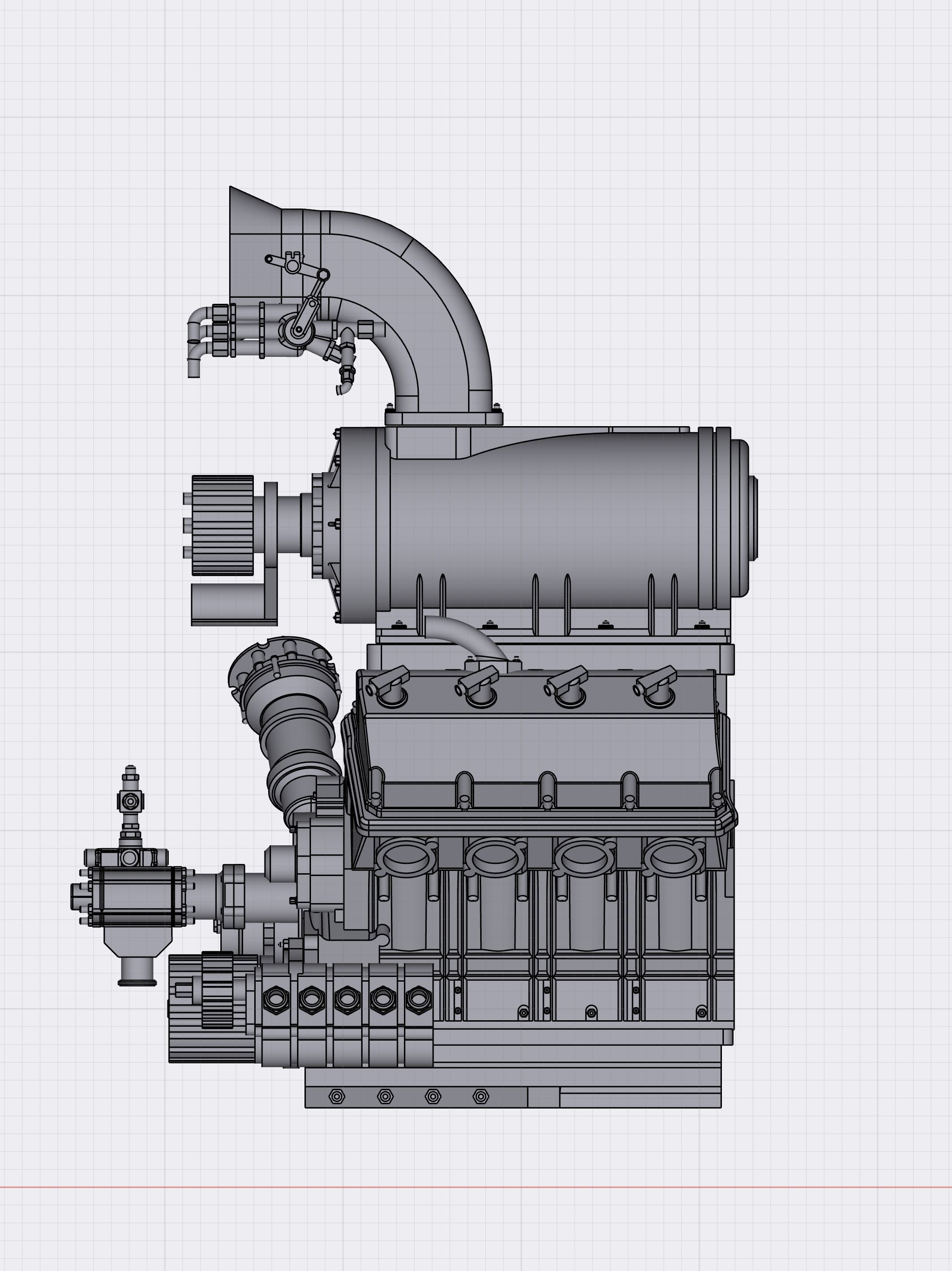 PSI Blown HEMI Outlaw Extreme Motor Complete 3D print model_10