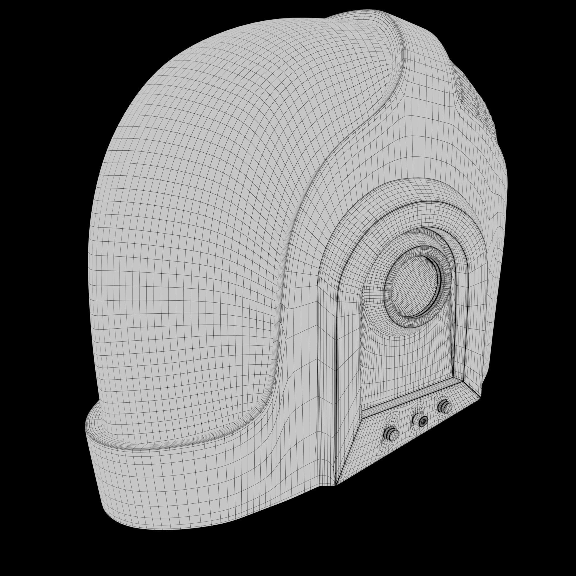 Daft Punk Helmet 3D model_5