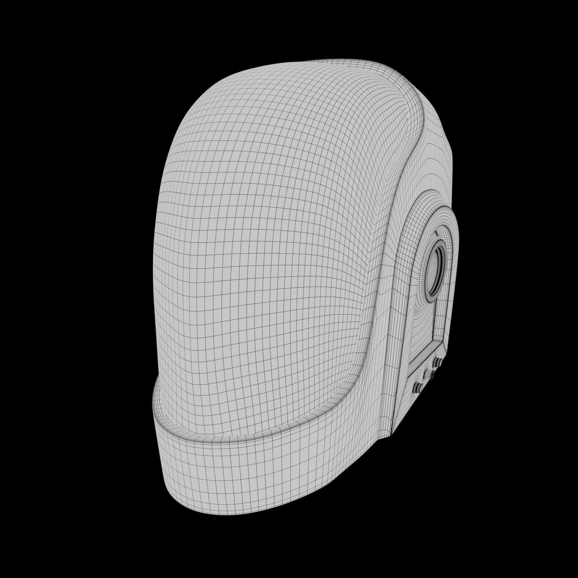 Daft Punk Helmet 3D model_4