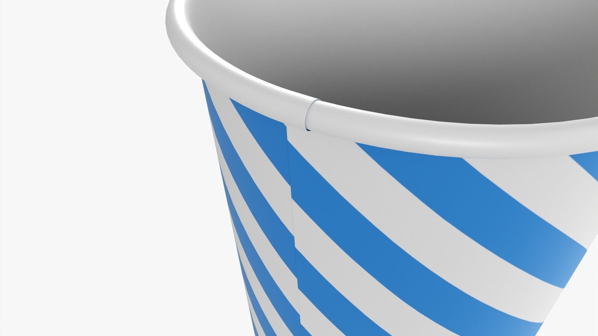 Paper cold cup 22 oz with paper flat lid 3D model_2