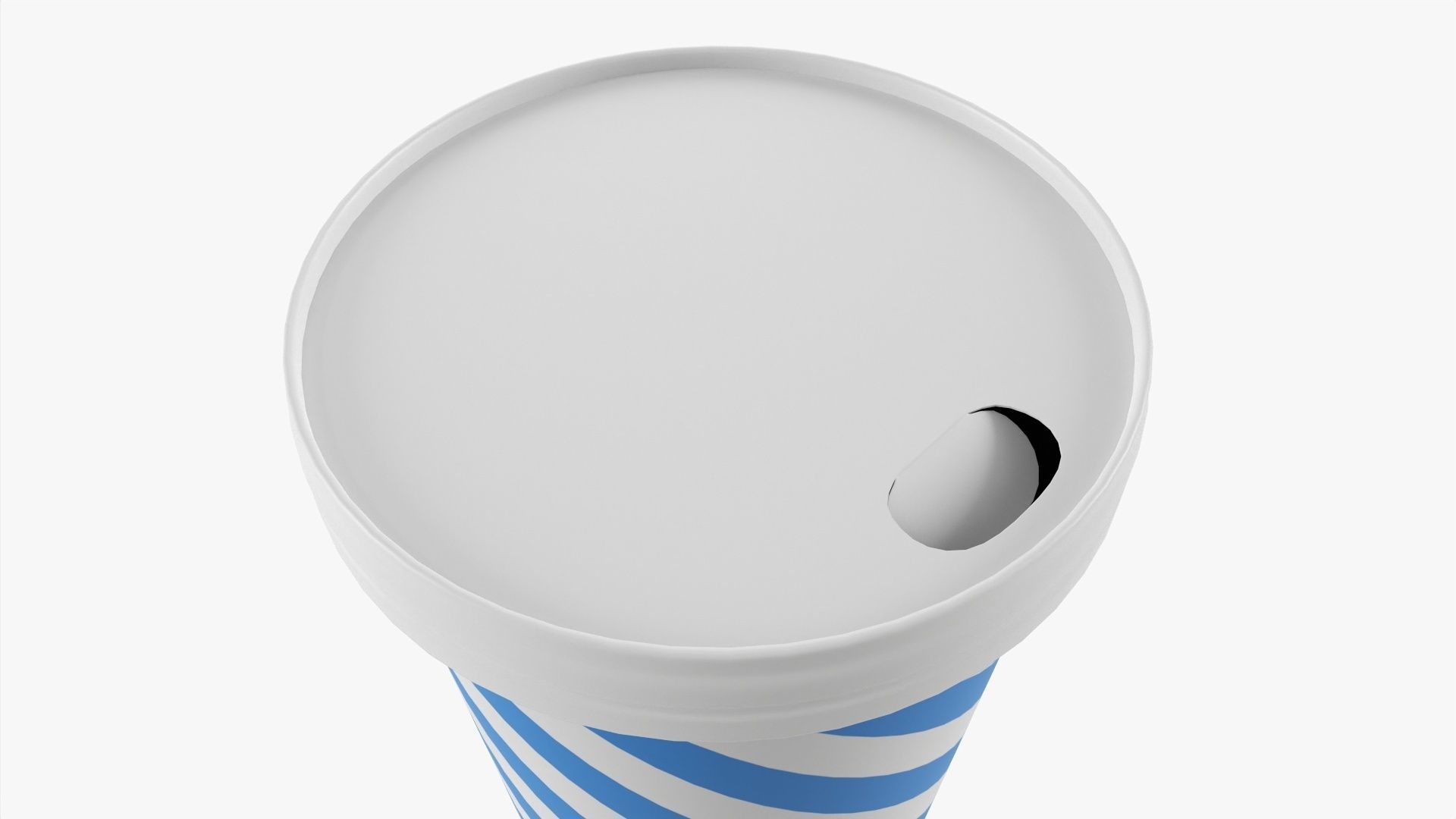 Paper cold cup 22 oz with paper flat lid 3D model_6