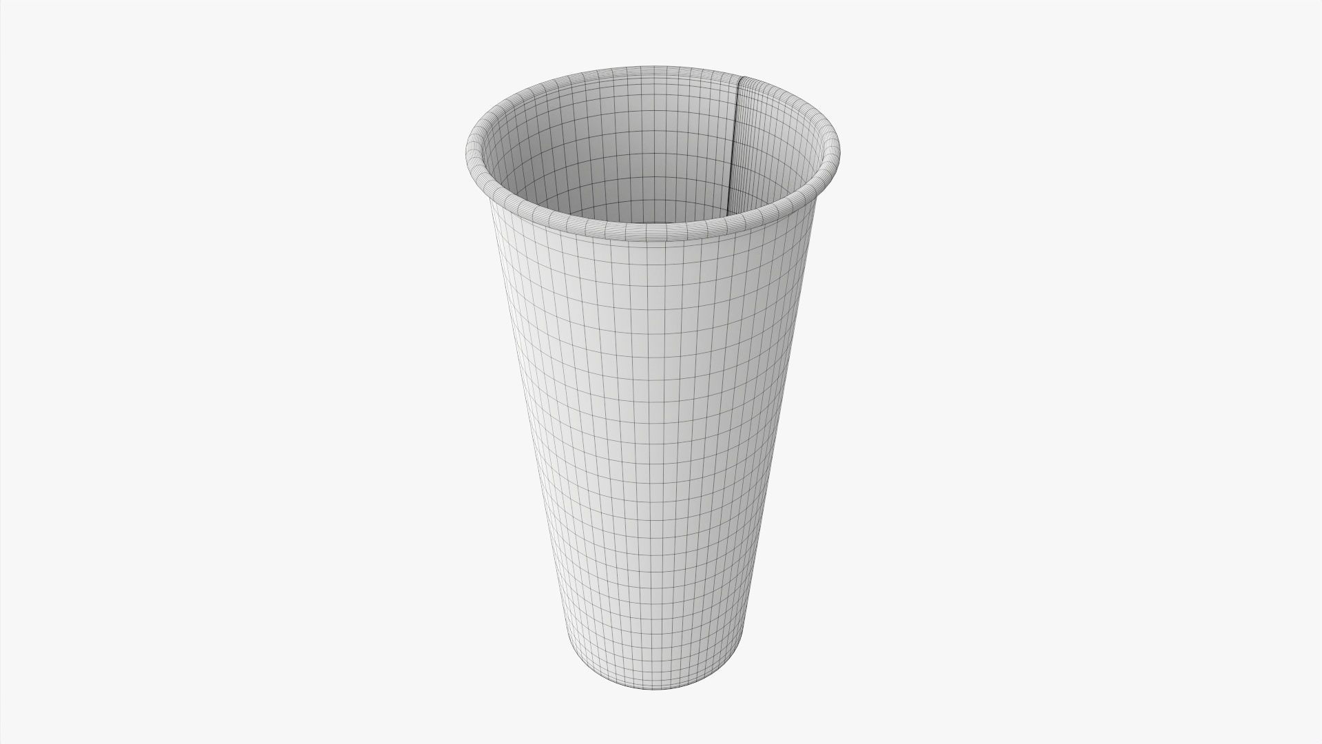 Paper cold cup 22 oz with translucent flat lid 3D model_6