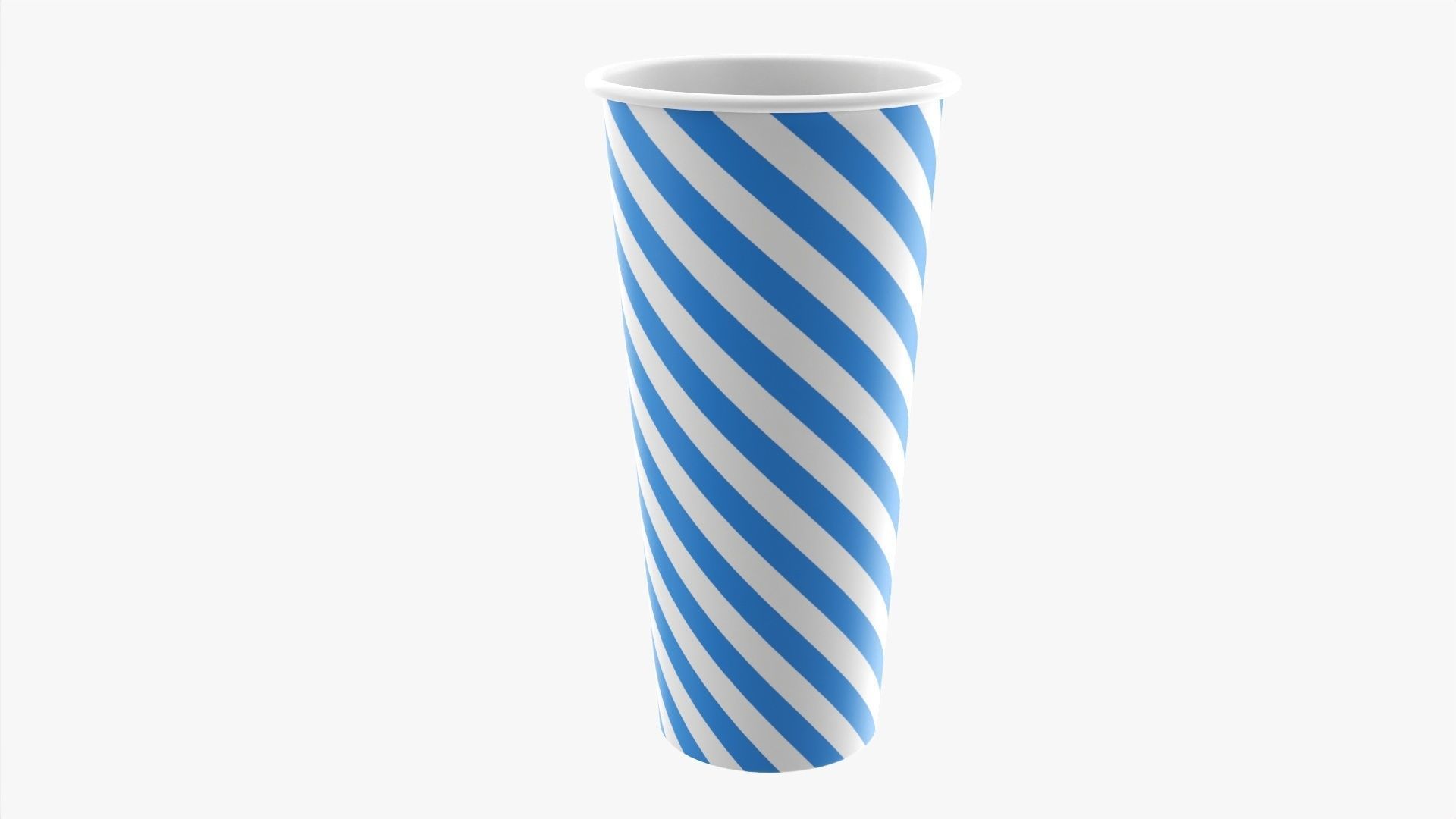 Paper cold cup 22 oz with translucent flat lid 3D model_2