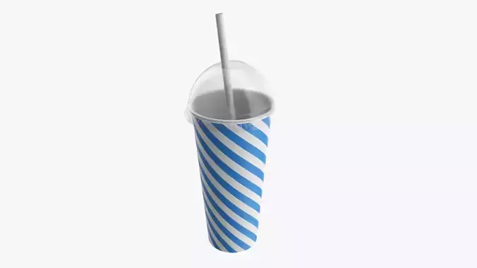 Paper cold cup 22 oz with translucent solo dome lid 01