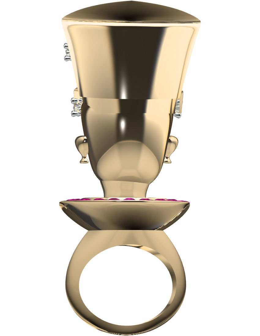nefertiti queen ring 3D print model_3