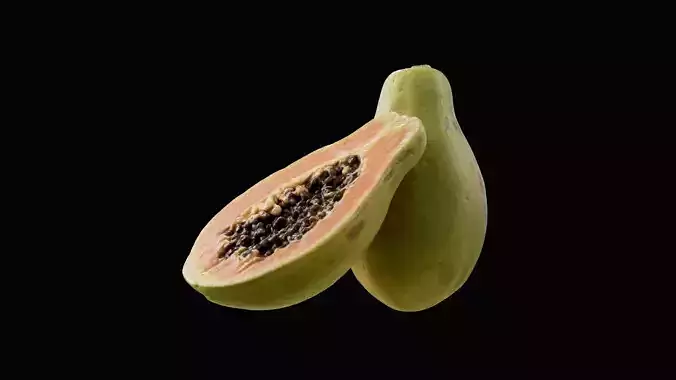 Papaya Fruit Photoscan 3D model
