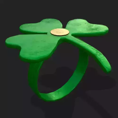 Clover Ring Low-poly 3D model