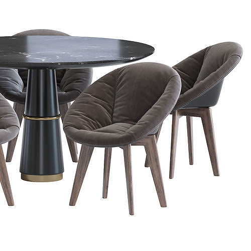 Chair Vincent Sheppard and Agra Dining Table 3D model 7