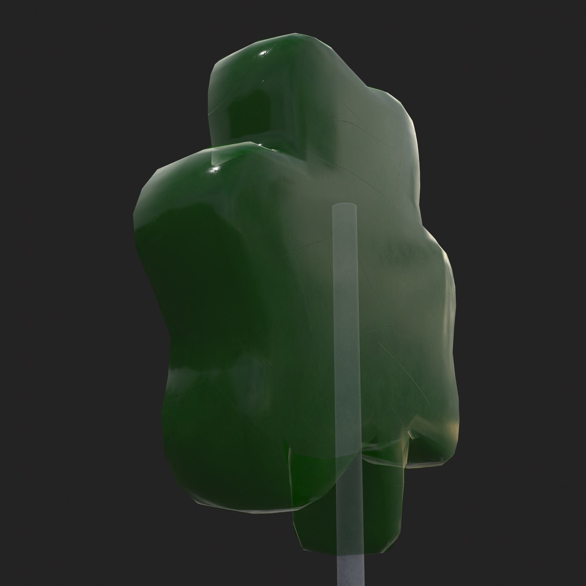 Clover Candy Sucker  Low-poly 3D model_7