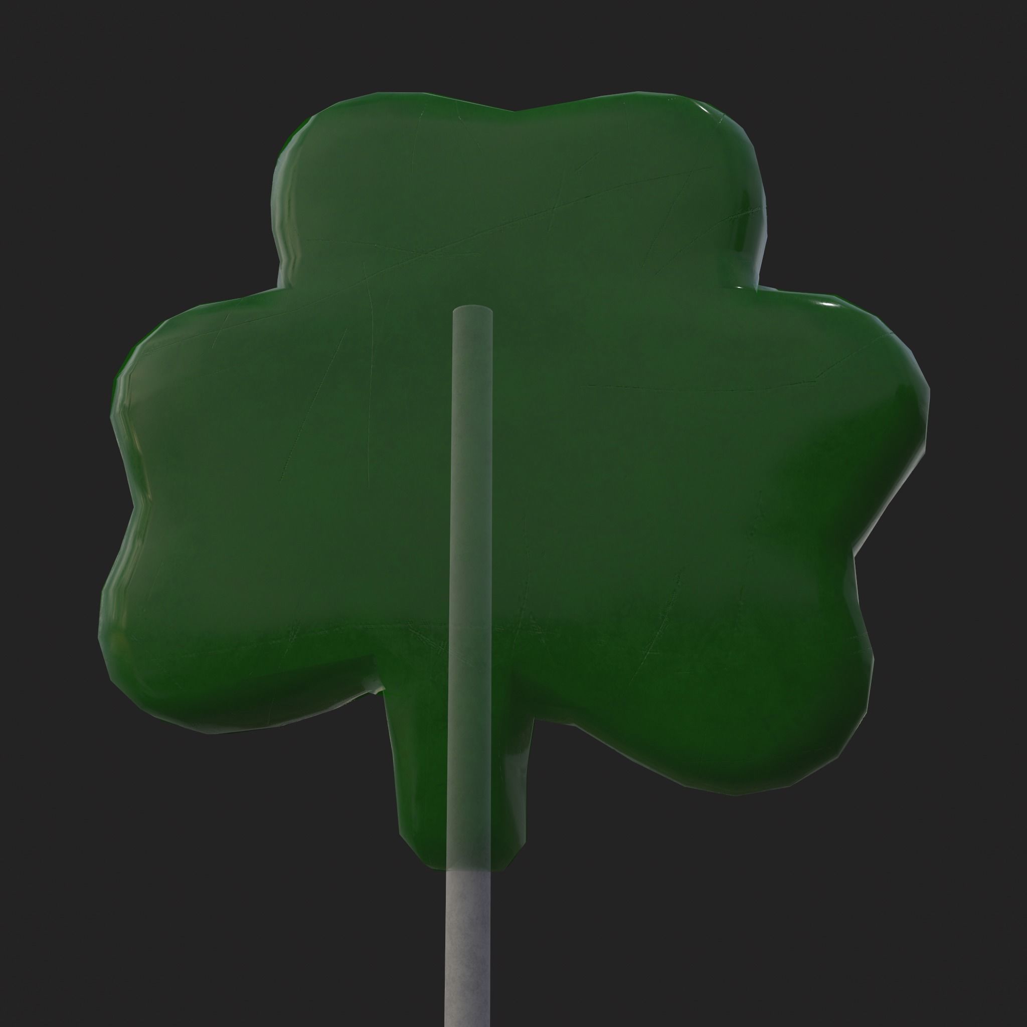 Clover Candy Sucker  Low-poly 3D model_13