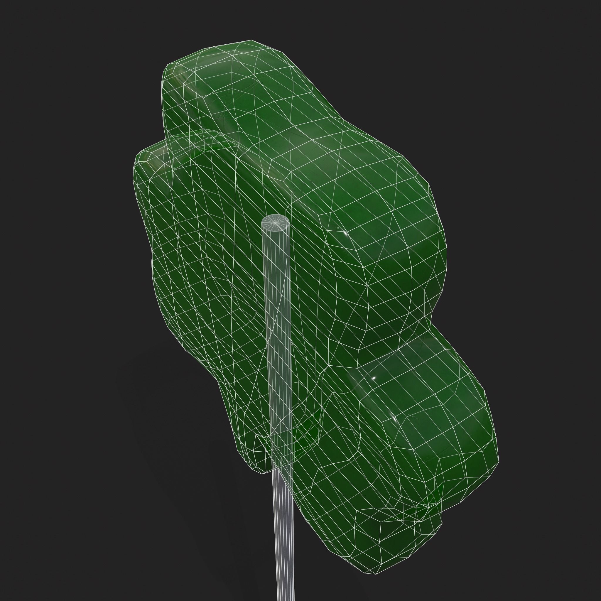 Clover Candy Sucker  Low-poly 3D model_6
