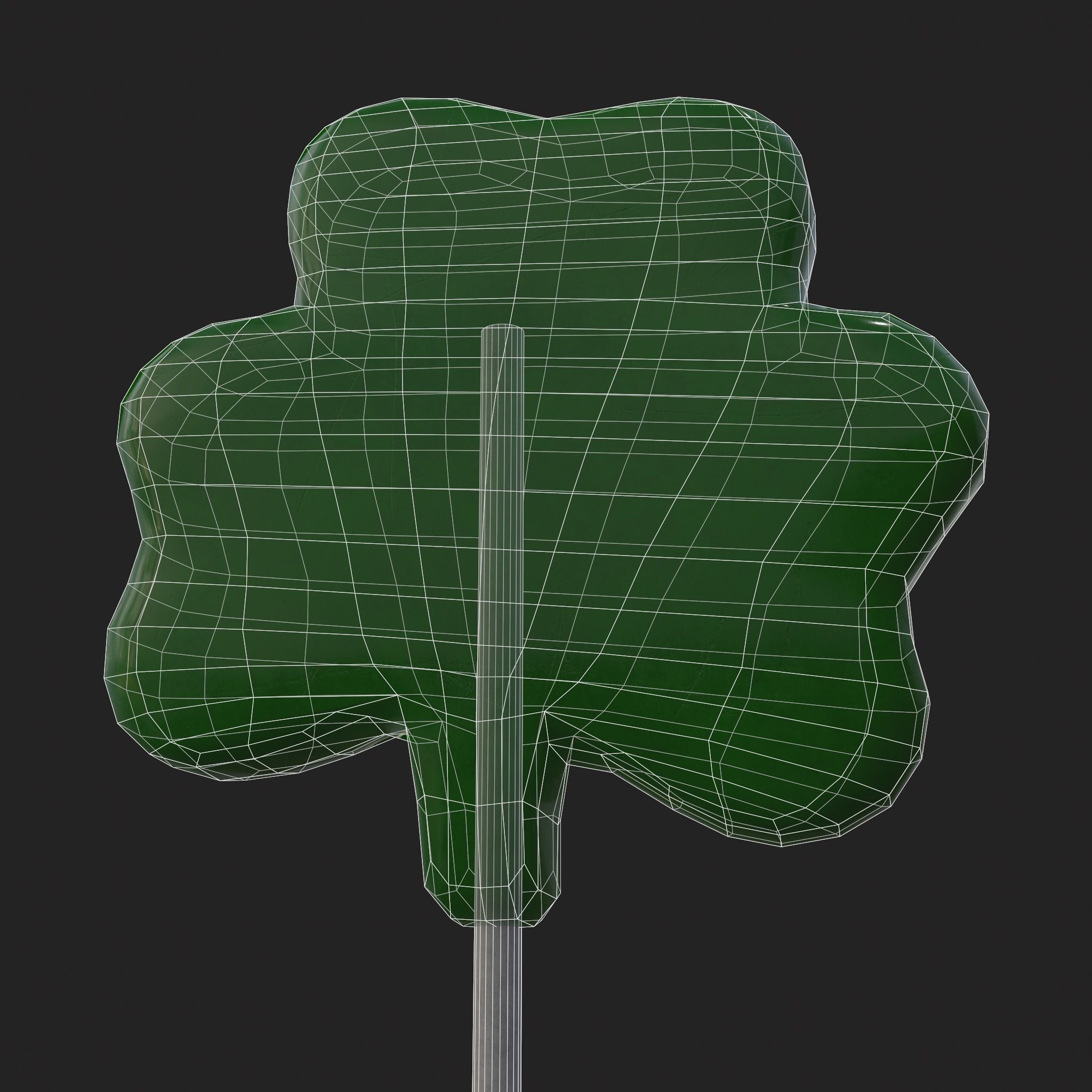 Clover Candy Sucker  Low-poly 3D model_14