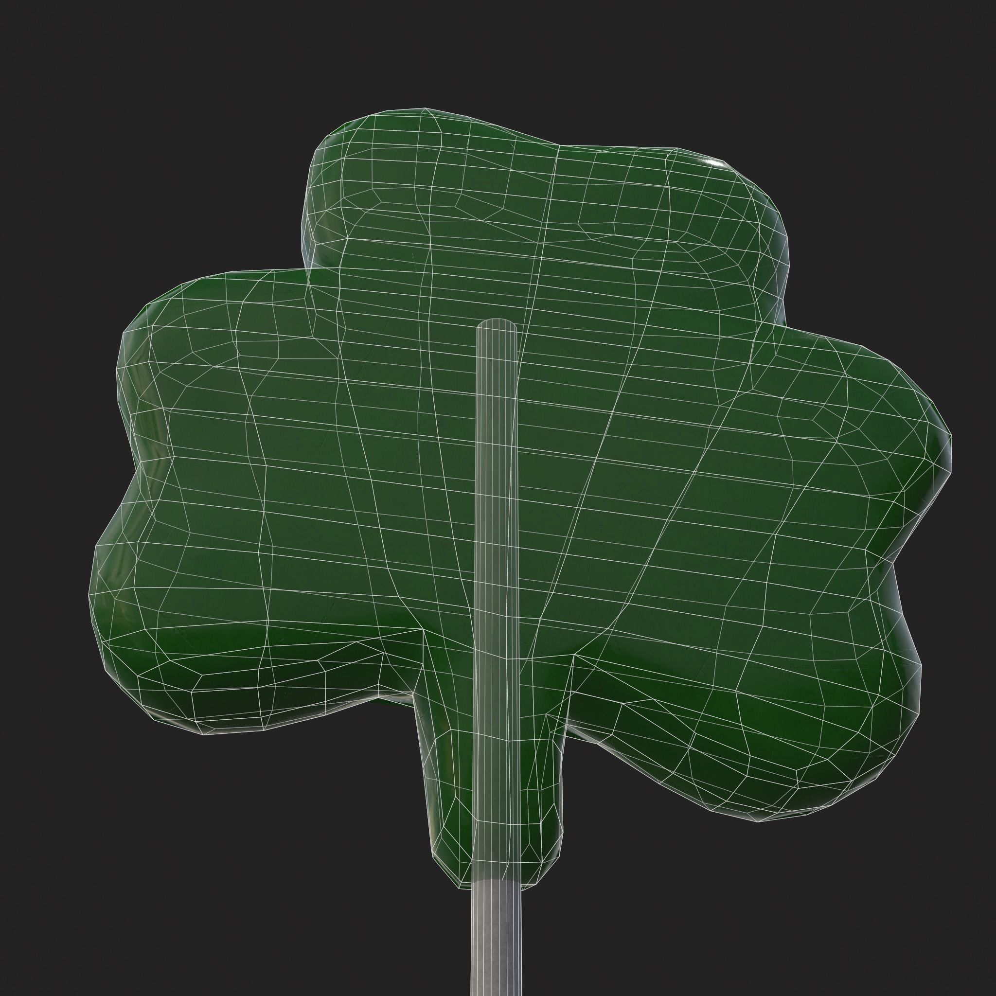 Clover Candy Sucker  Low-poly 3D model_4