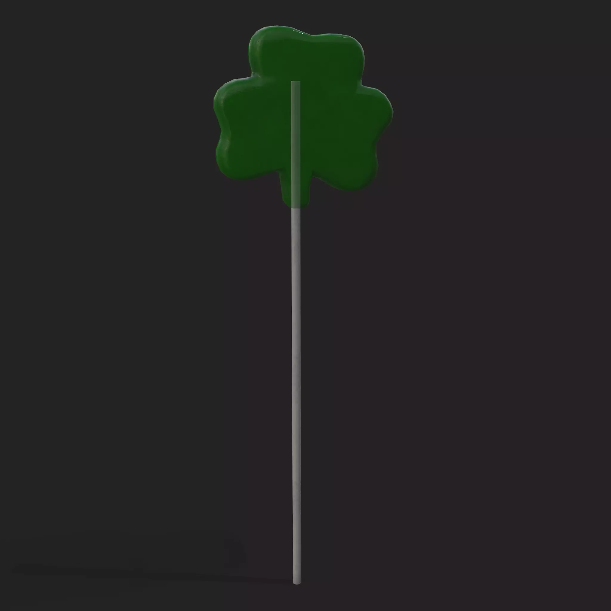 Clover Candy Sucker  Low-poly 3D model_0