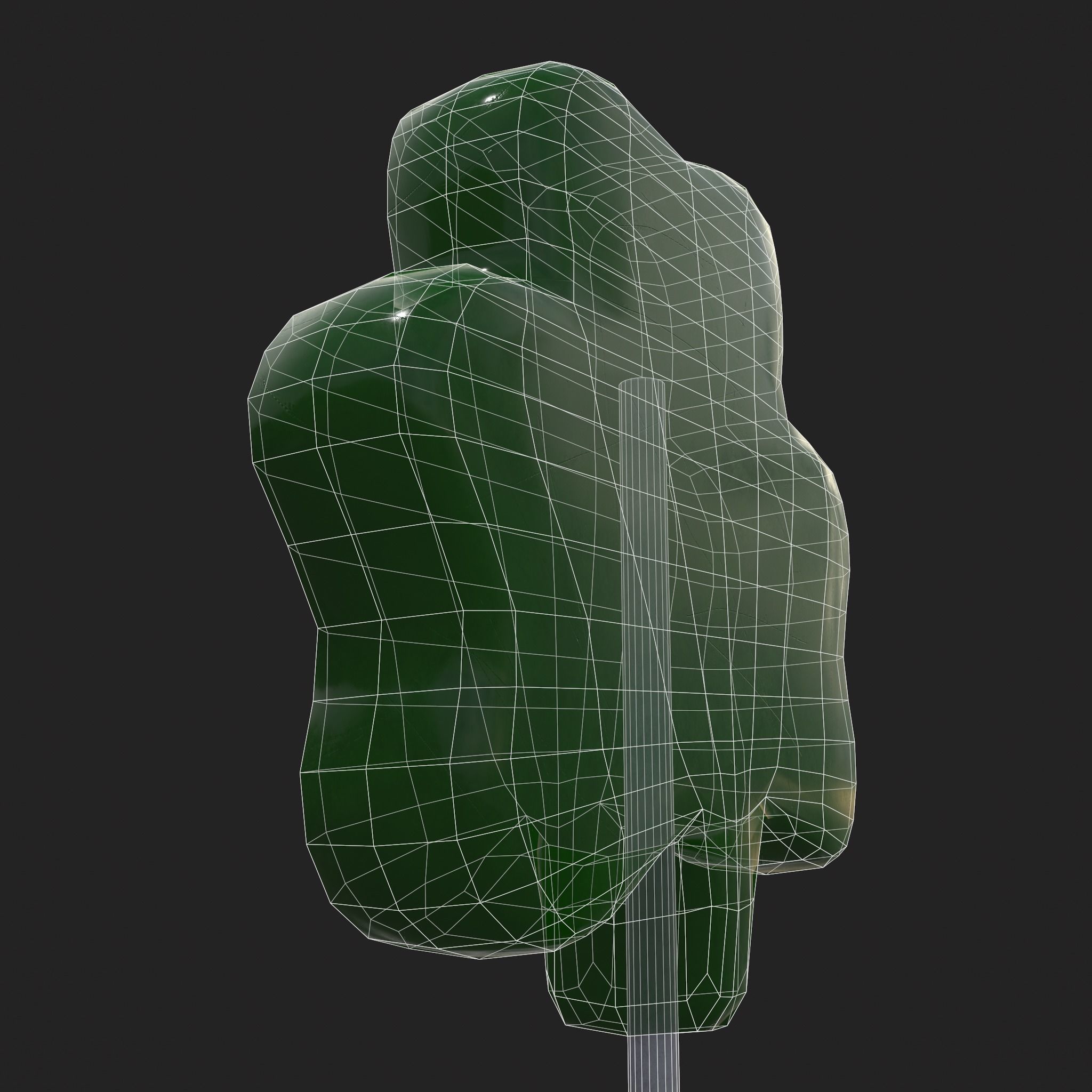 Clover Candy Sucker  Low-poly 3D model_8