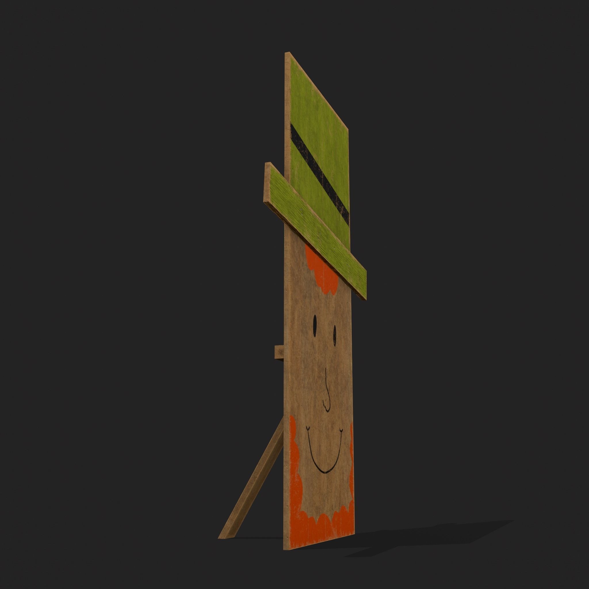 Leprechaun Standing Board  Low-poly 3D model_17