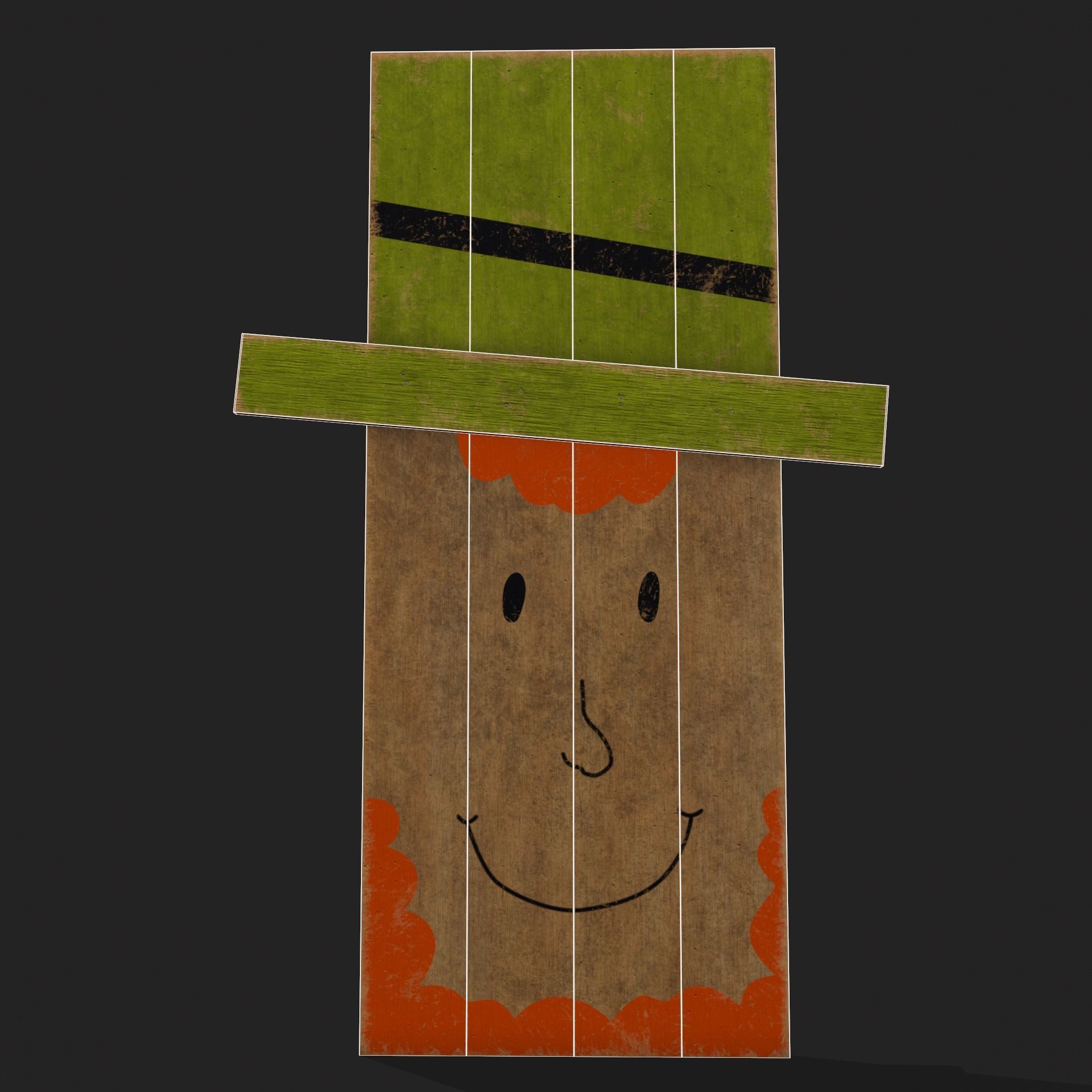 Leprechaun Standing Board  Low-poly 3D model_10