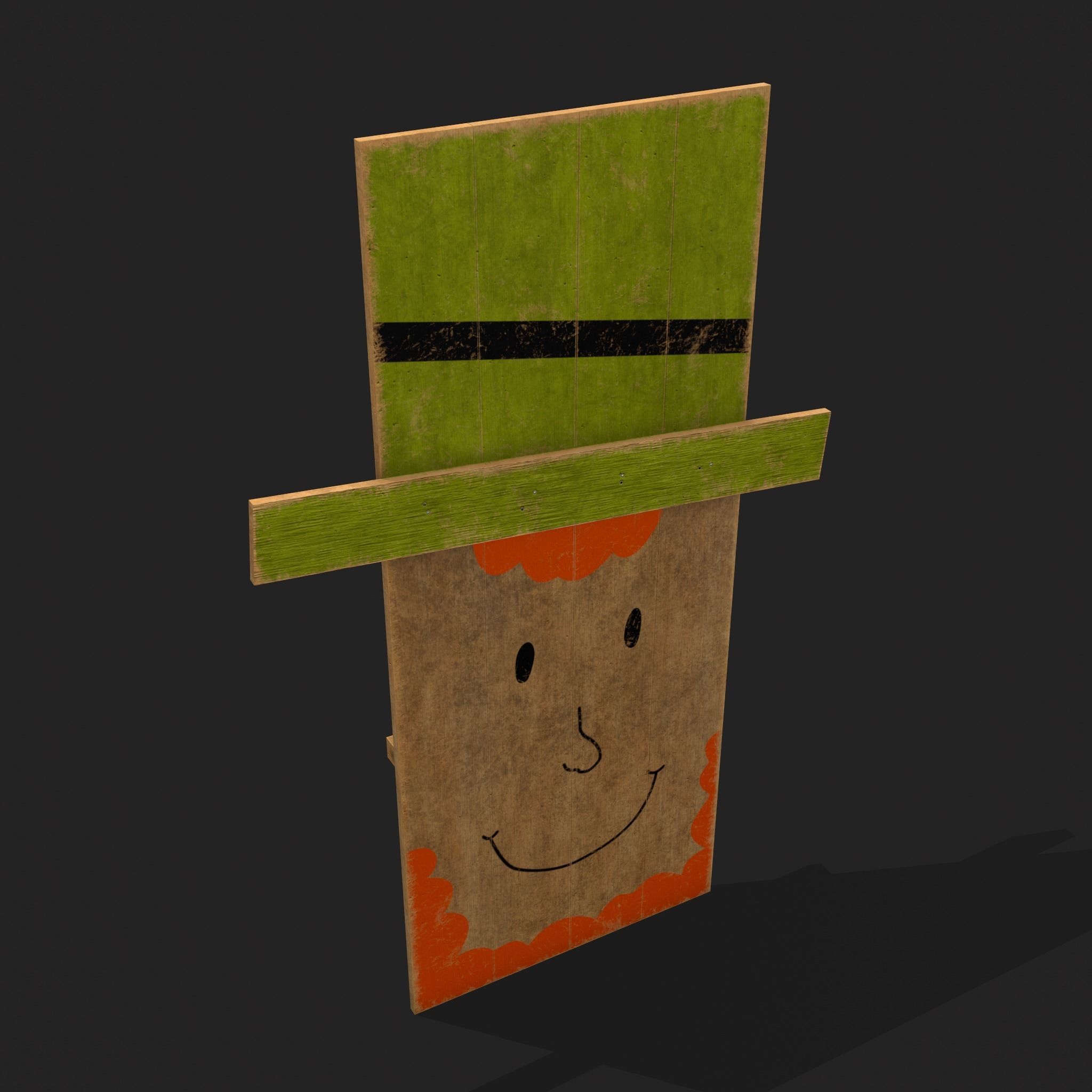 Leprechaun Standing Board  Low-poly 3D model_15