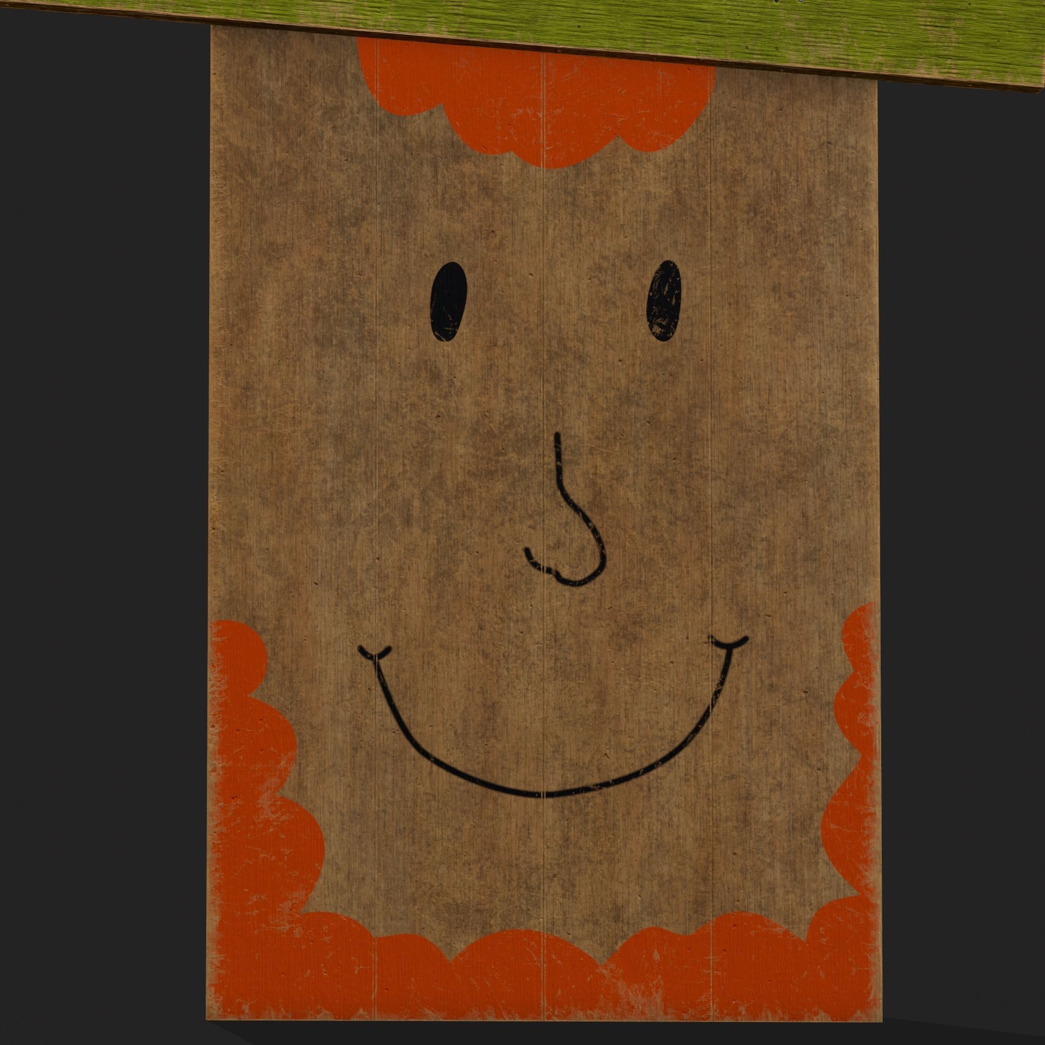 Leprechaun Standing Board  Low-poly 3D model_7