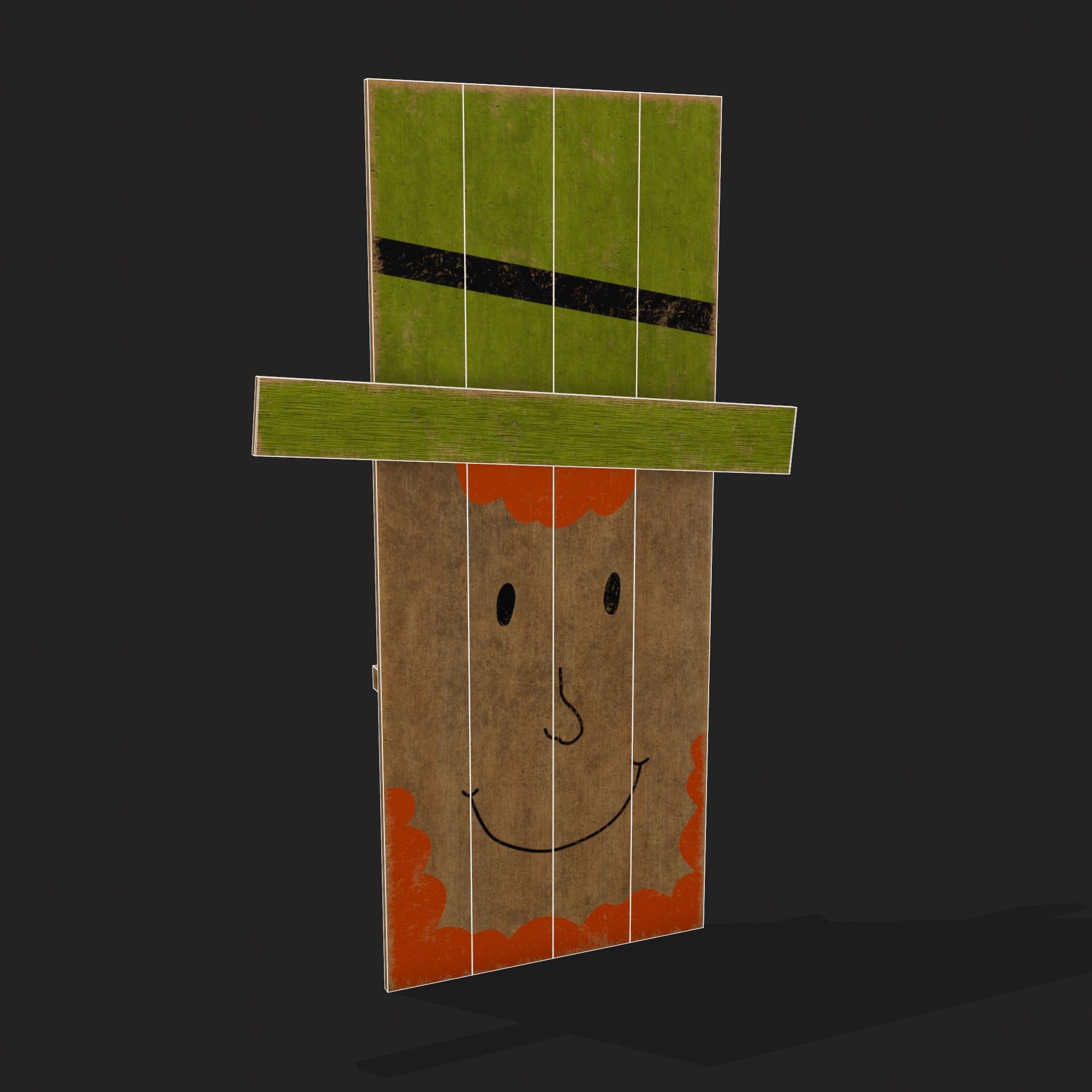 Leprechaun Standing Board  Low-poly 3D model_2
