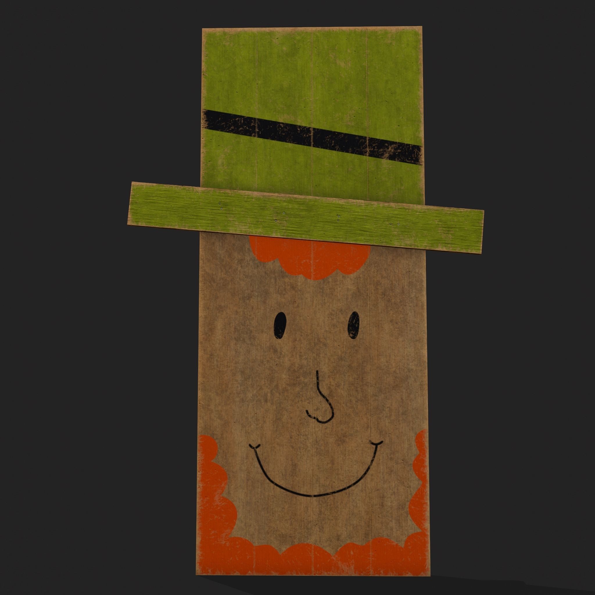 Leprechaun Standing Board  Low-poly 3D model_9