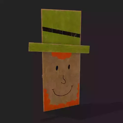 Leprechaun Standing Board  Low-poly 3D model